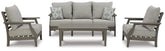 J&M Furniture - Ashley Furniture - Visola Outdoor Sofa, 2 Lounge Chairs and Coffee Table - Outdoor Sofa, 2 Lounge Chairs and Coffee Table - P802P2